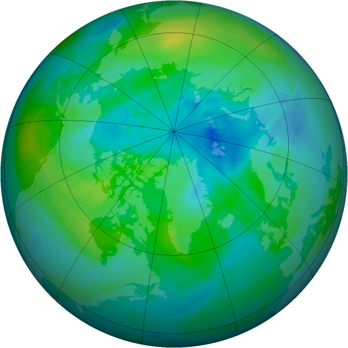Arctic ozone map for 22 September 2015